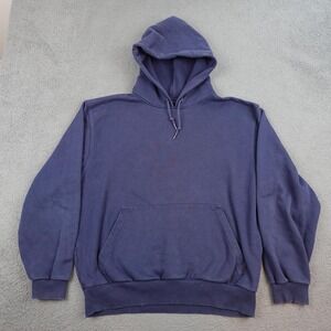 Filson Hoodie Mens Large Navy Blue Pullover Sweatshirt Kangaroo Pocket Casual